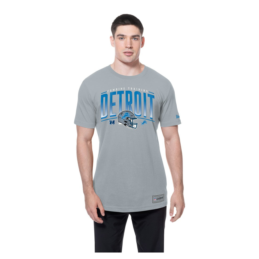 Detroit Lions New Era Combine Authentic Helmet T-Shirt - Silver T-shirts