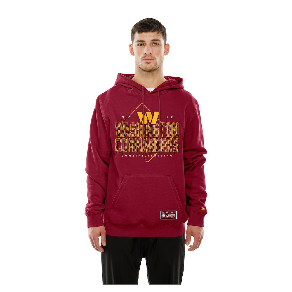 Washington Commanders New Era Combine Authentic Local State Throwback Hoodie - Burgundy Hoodies