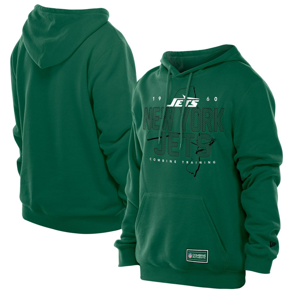 New York Jets New Era Combine Authentic Local State Throwback Hoodie - Green Hoodies
