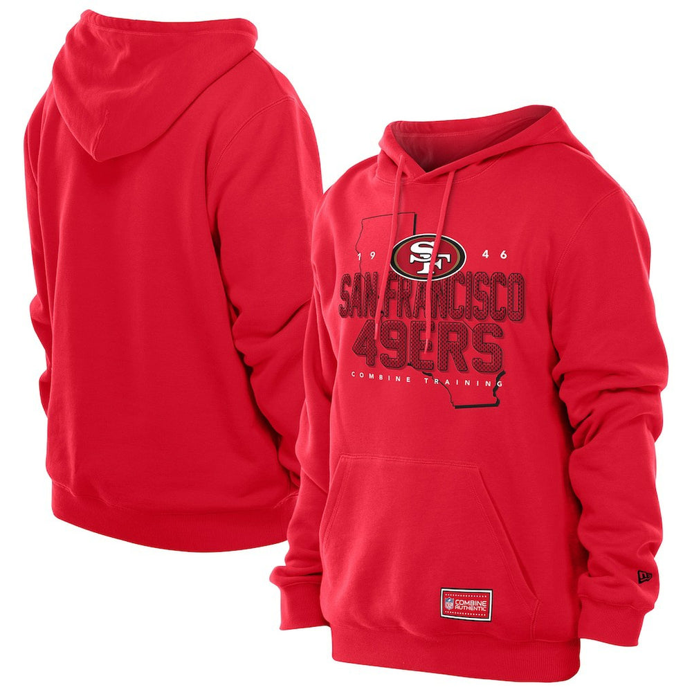 San Francisco 49ers New Era Combine Authentic Local State Throwback Hoodie - Scarlet Hoodies
