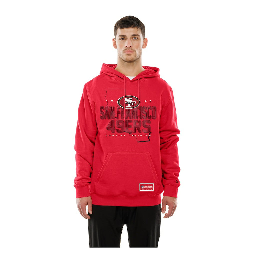 San Francisco 49ers New Era Combine Authentic Local State Throwback Hoodie - Scarlet Hoodies