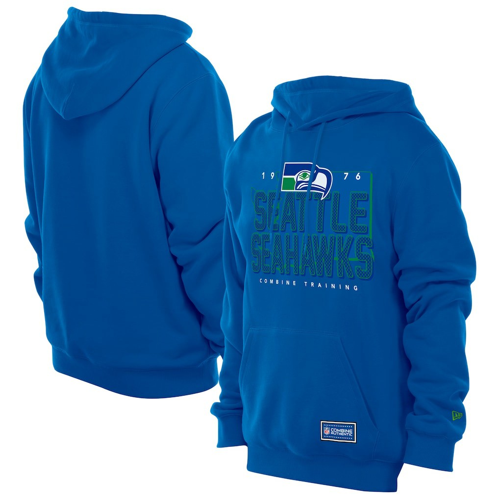 Seattle Seahawks New Era Combine Authentic Local State Throwback Hoodie - Royal Hoodies