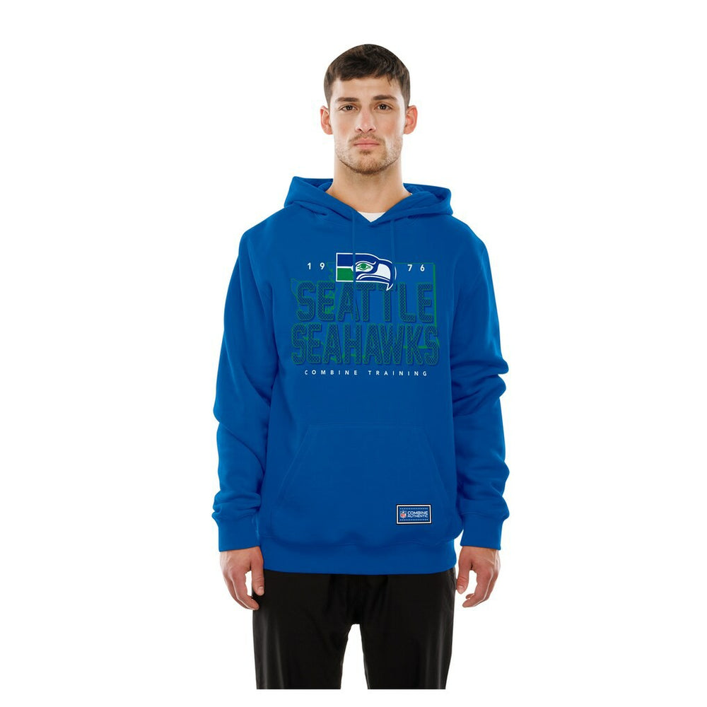 Seattle Seahawks New Era Combine Authentic Local State Throwback Hoodie - Royal Hoodies