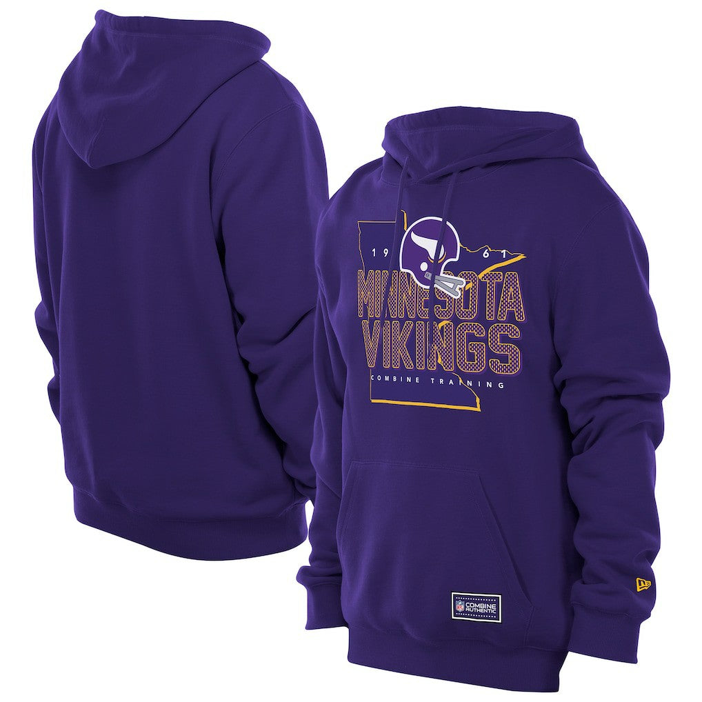 Minnesota Vikings New Era Combine Authentic Local State Throwback Hoodie - Purple Hoodies