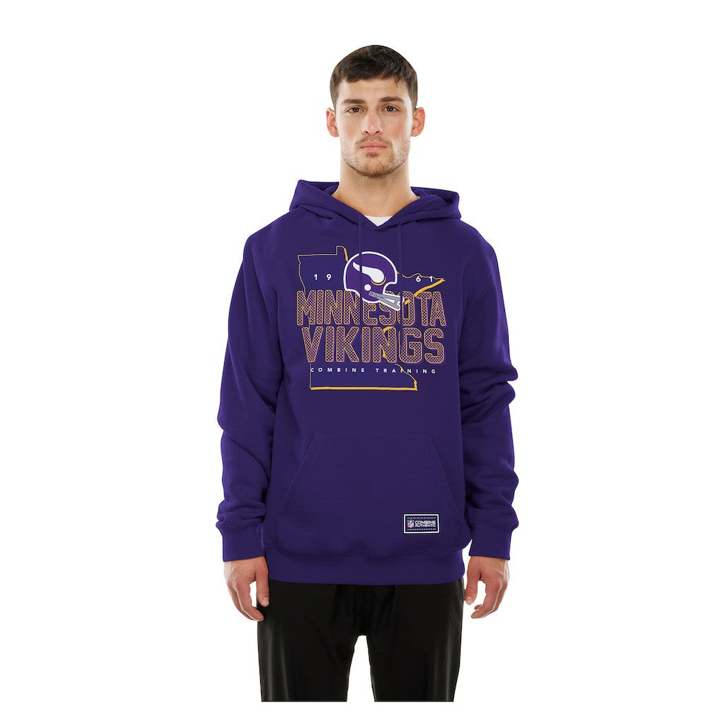 Minnesota Vikings New Era Combine Authentic Local State Throwback Hoodie - Purple Hoodies
