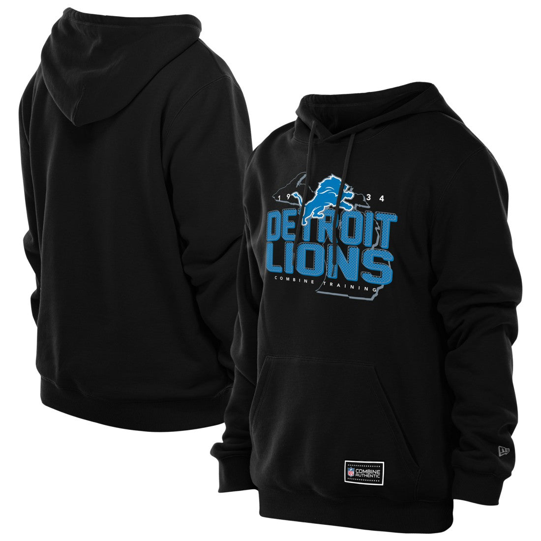 Detroit Lions New Era Combine Authentic Local State Hoodie - Black Hoodies