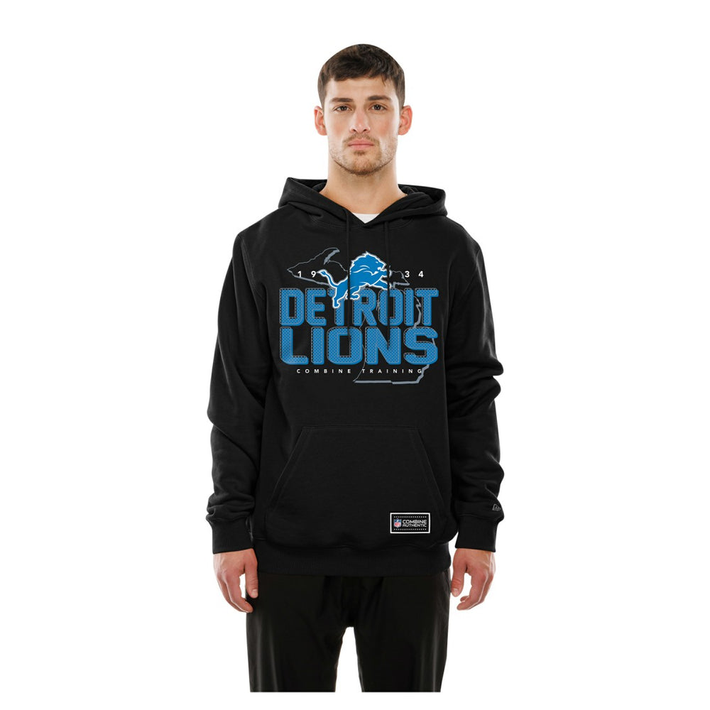 Detroit Lions New Era Combine Authentic Local State Hoodie - Black Hoodies