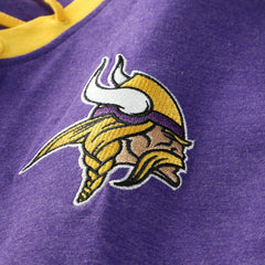 Minnesota Vikings New Era Women's Plus Size Throwback Lace-Up Long Sleeve T-Shirt - Purple T-shirts