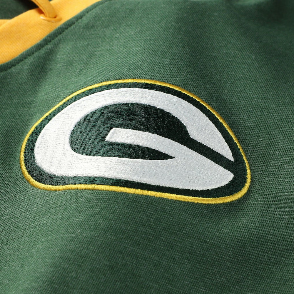 Green Bay Packers New Era Women's Plus Size Throwback Lace-Up Long Sleeve T-Shirt - Green T-shirts