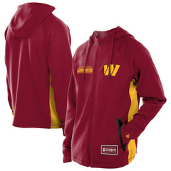 Washington Commanders New Era Combine Authentic Raglan Scuba Full-Zip Hoodie - Burgundy Hoodies