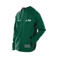 New York Jets New Era Combine Authentic Raglan Scuba Full-Zip Hoodie - Green Hoodies