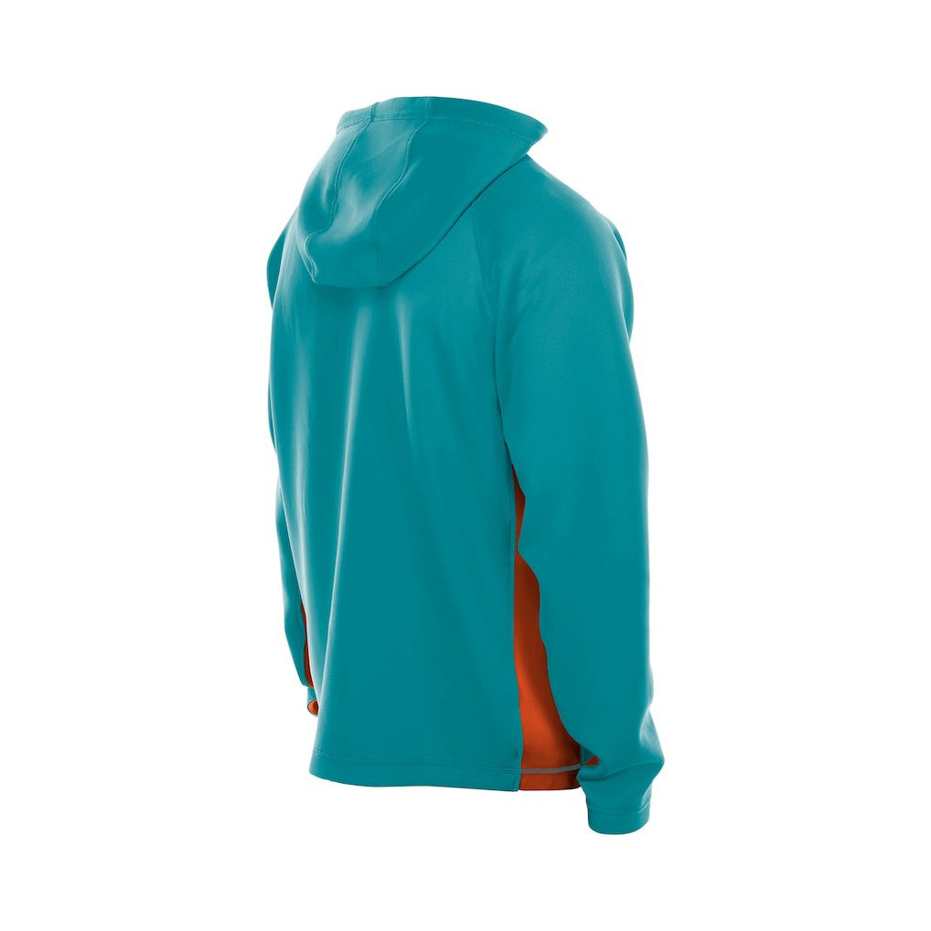 Miami Dolphins New Era Combine Authentic Raglan Scuba Full-Zip Hoodie - Aqua Hoodies