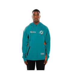 Miami Dolphins New Era Combine Authentic Raglan Scuba Full-Zip Hoodie - Aqua Hoodies