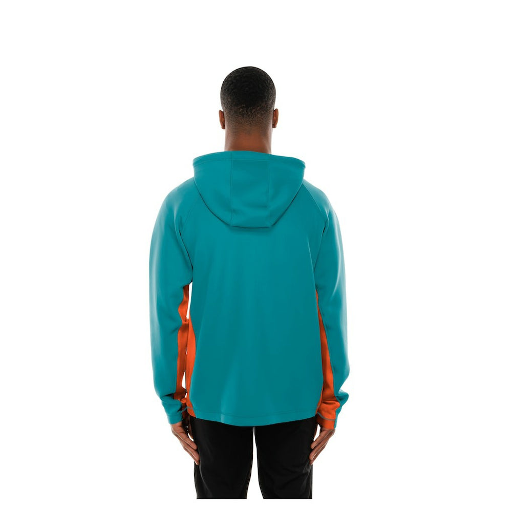 Miami Dolphins New Era Combine Authentic Raglan Scuba Full-Zip Hoodie - Aqua Hoodies