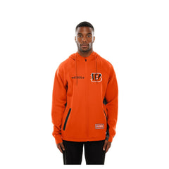 Cincinnati Bengals New Era Combine Authentic Raglan Scuba Full-Zip Hoodie - Orange Hoodies