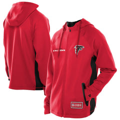Atlanta Falcons New Era Combine Authentic Raglan Scuba Full-Zip Hoodie - Red Hoodies