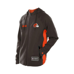 Cleveland Browns New Era Combine Authentic Raglan Scuba Full-Zip Hoodie - Brown Hoodies