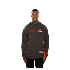 Cleveland Browns New Era Combine Authentic Raglan Scuba Full-Zip Hoodie - Brown Hoodies