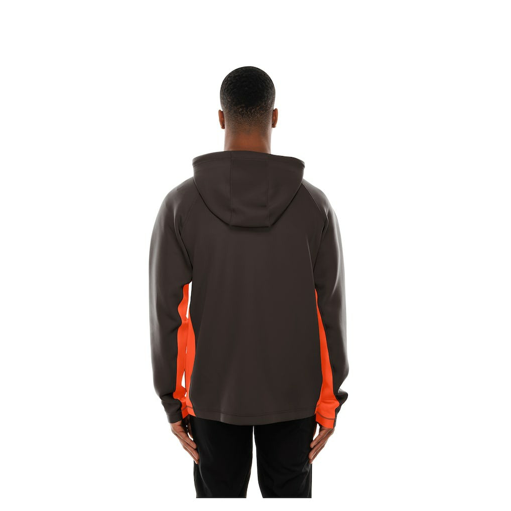 Cleveland Browns New Era Combine Authentic Raglan Scuba Full-Zip Hoodie - Brown Hoodies