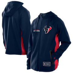 Houston Texans New Era Combine Authentic Raglan Scuba Full-Zip Hoodie - Navy Hoodies
