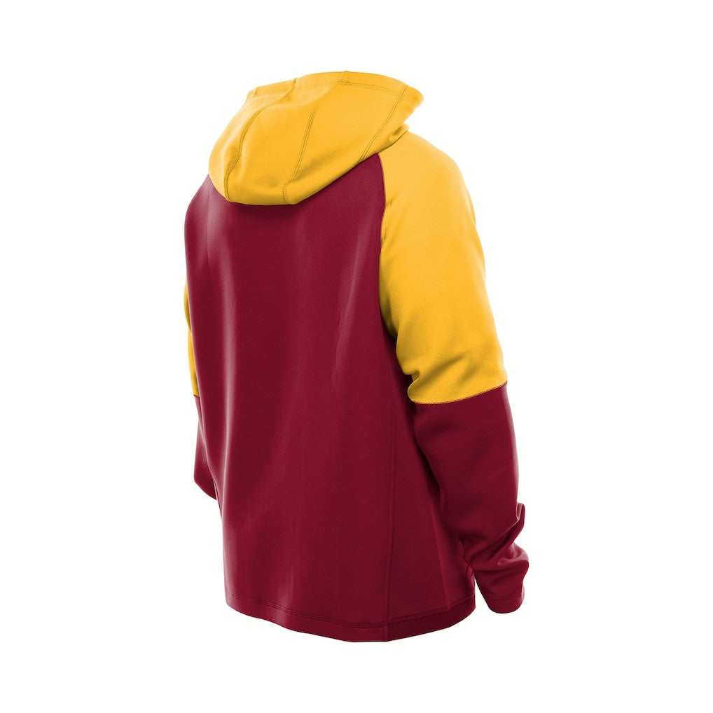 Washington Commanders New Era Combine Authentic Color Block Raglan Pullover Hoodie - Burgundy Hoodies