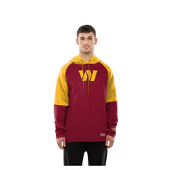 Washington Commanders New Era Combine Authentic Color Block Raglan Pullover Hoodie - Burgundy Hoodies