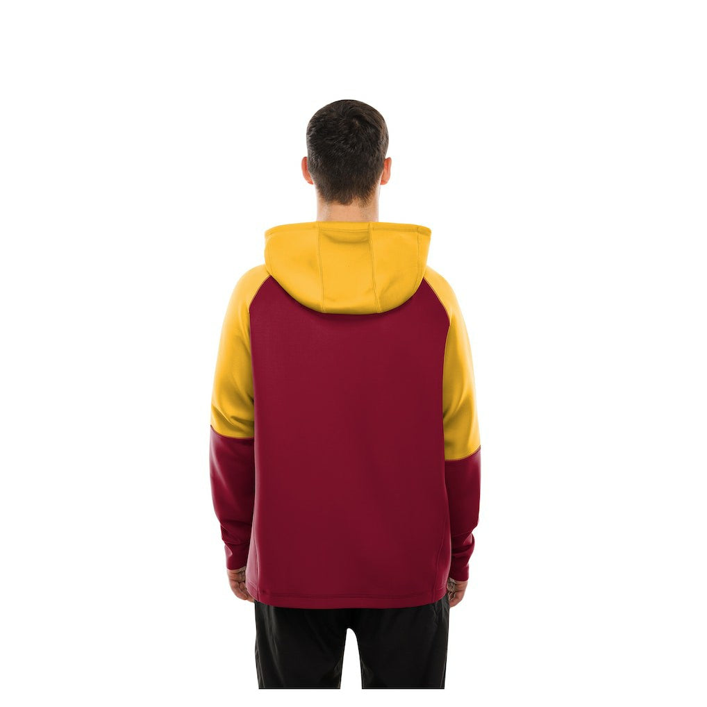 Washington Commanders New Era Combine Authentic Color Block Raglan Pullover Hoodie - Burgundy Hoodies