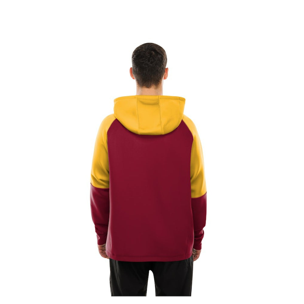 Washington Commanders New Era Combine Authentic Color Block Raglan Pullover Hoodie - Burgundy Hoodies
