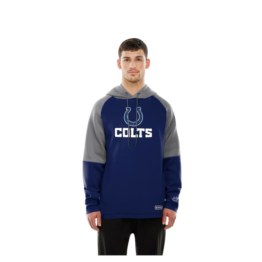 Indianapolis Colts New Era Combine Authentic Color Block Raglan Pullover Hoodie - Royal Hoodies