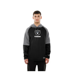 Las Vegas Raiders New Era Combine Authentic Color Block Raglan Pullover Hoodie - Black Hoodies