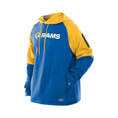 Los Angeles Rams New Era Combine Authentic Color Block Raglan Pullover Hoodie - Royal Hoodies