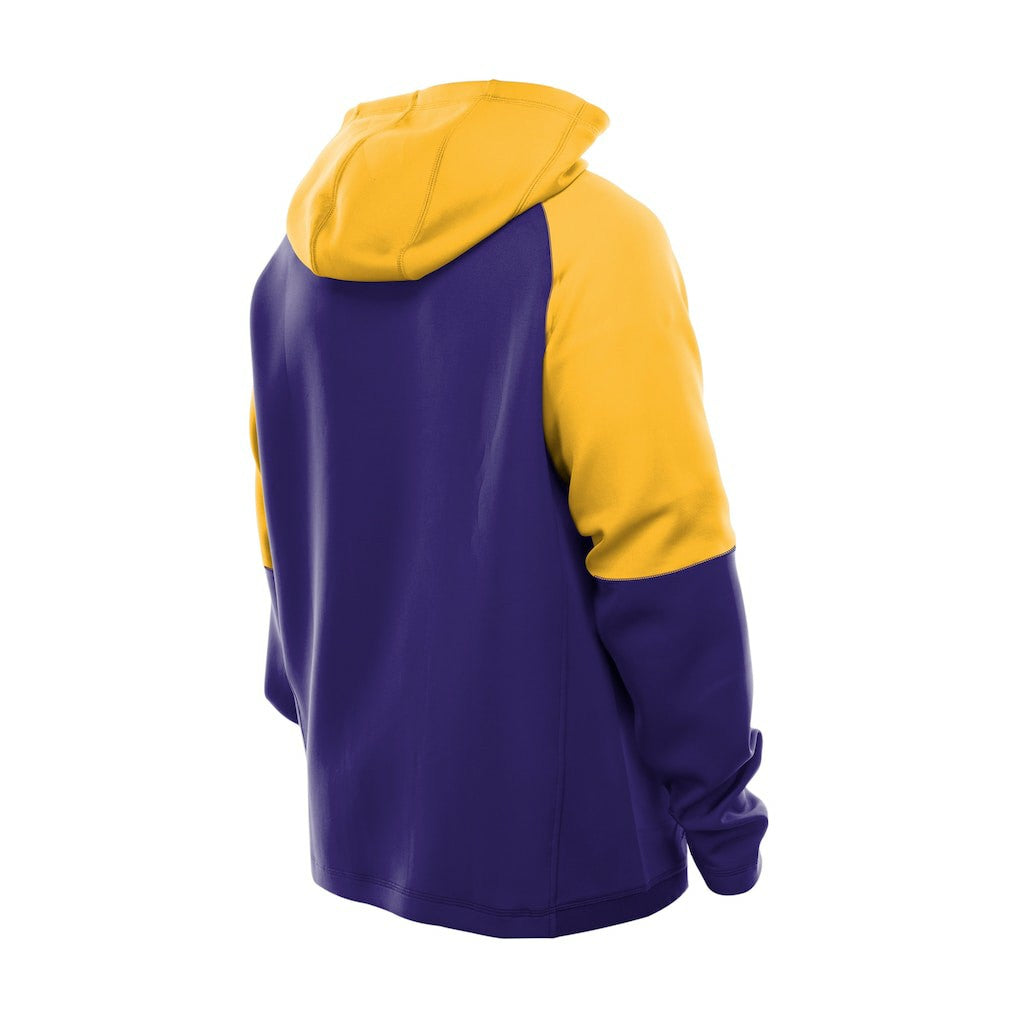 Minnesota Vikings New Era Combine Authentic Color Block Raglan Pullover Hoodie - Purple Hoodies