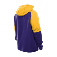 Minnesota Vikings New Era Combine Authentic Color Block Raglan Pullover Hoodie - Purple Hoodies