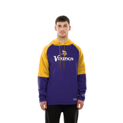 Minnesota Vikings New Era Combine Authentic Color Block Raglan Pullover Hoodie - Purple Hoodies