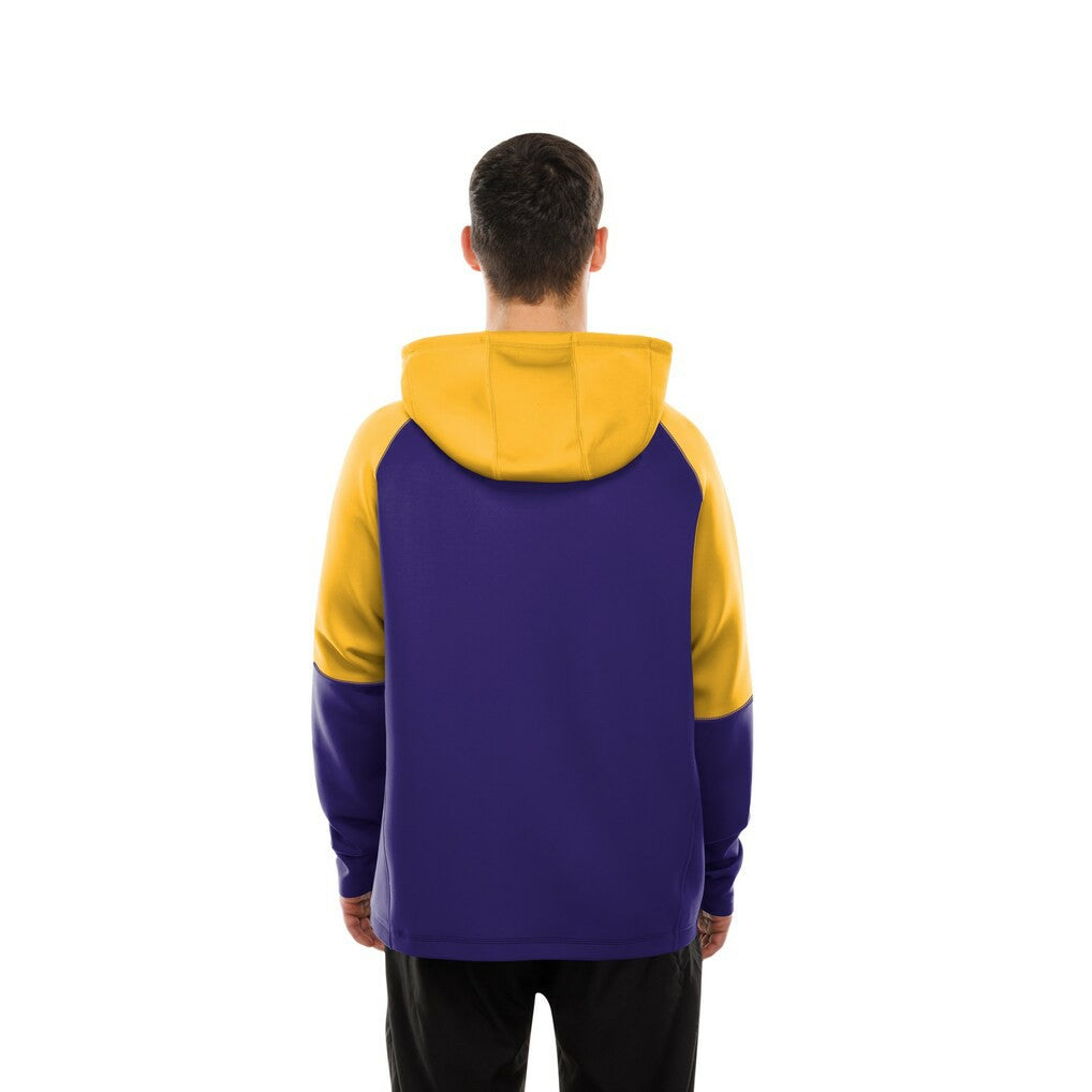 Minnesota Vikings New Era Combine Authentic Color Block Raglan Pullover Hoodie - Purple Hoodies