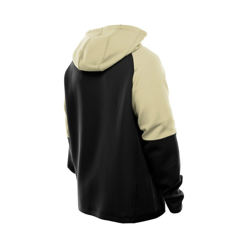 New Orleans Saints New Era Combine Authentic Color Block Raglan Pullover Hoodie - Black Hoodies