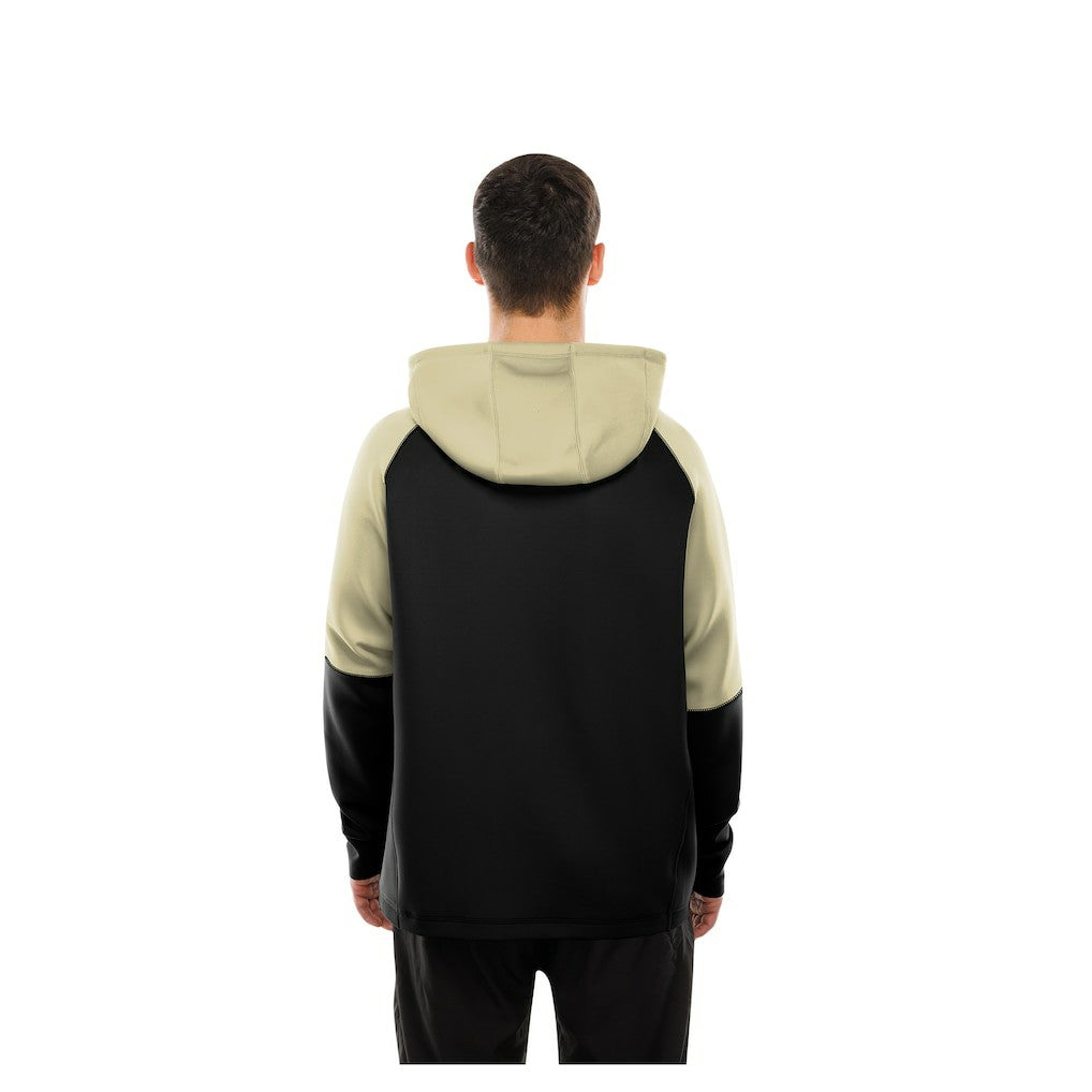 New Orleans Saints New Era Combine Authentic Color Block Raglan Pullover Hoodie - Black Hoodies