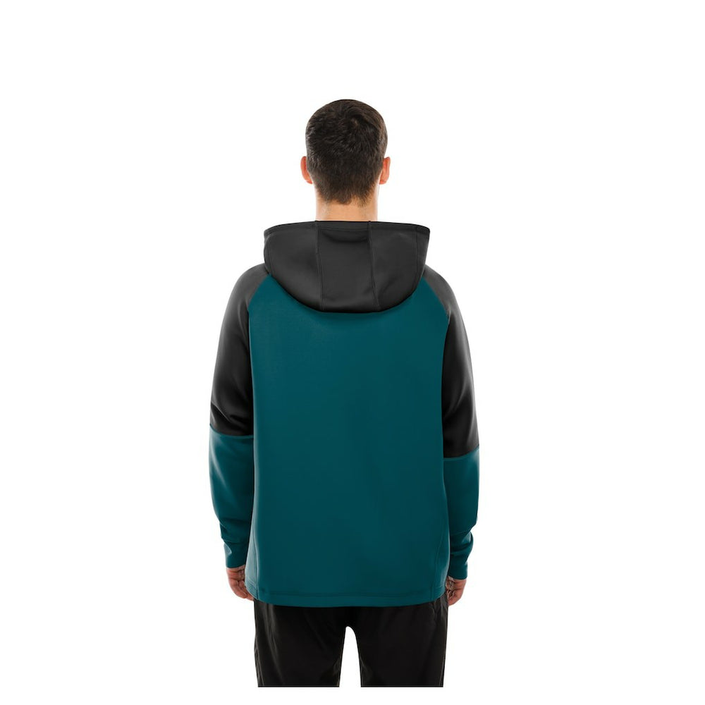 Philadelphia Eagles New Era Combine Authentic Color Block Raglan Pullover Hoodie - Midnight Green Hoodies