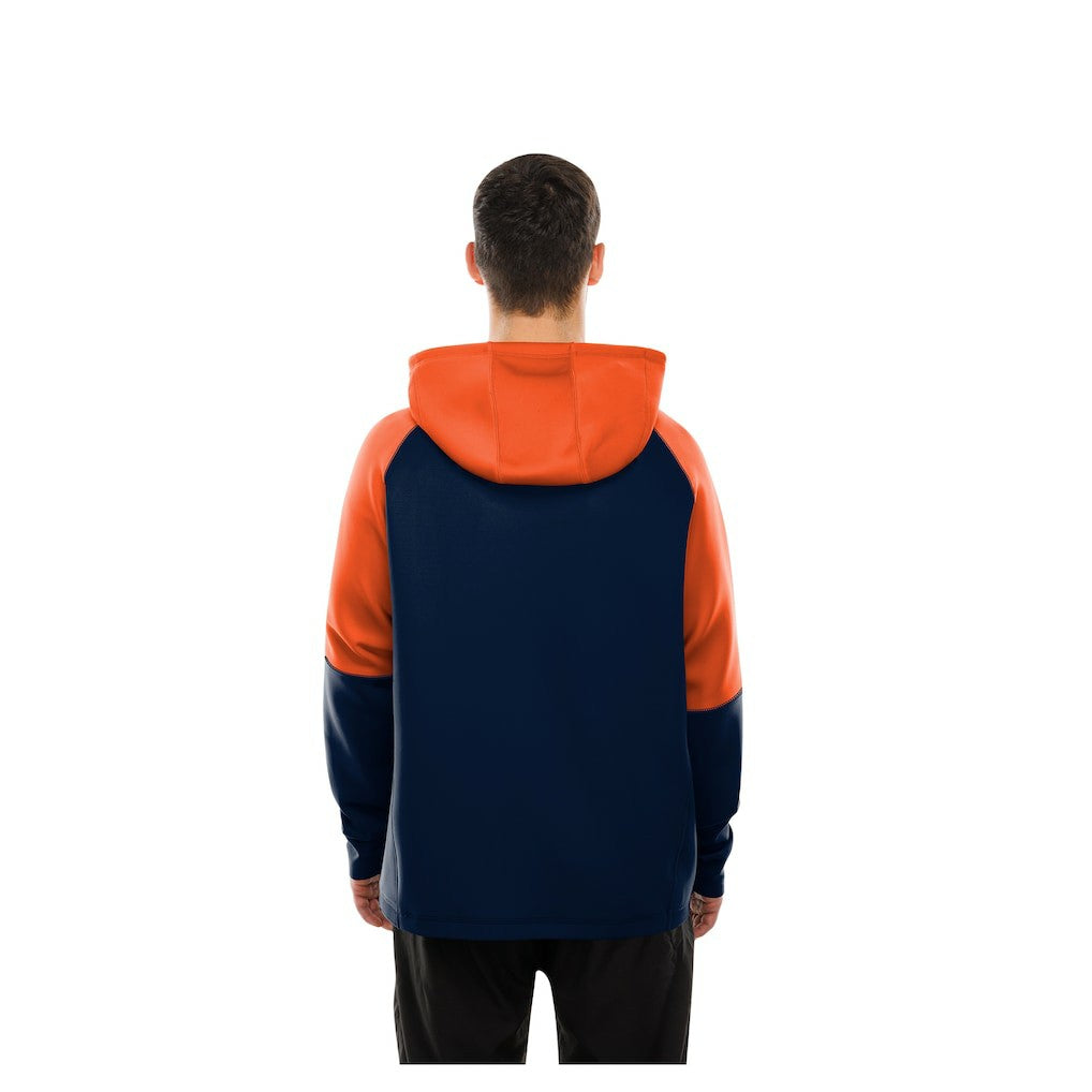Chicago Bears New Era Combine Authentic Color Block Raglan Pullover Hoodie - Navy Hoodies