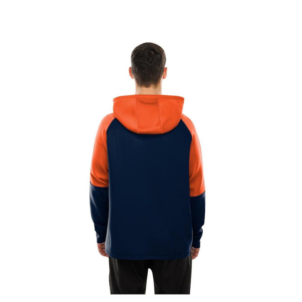 Chicago Bears New Era Combine Authentic Color Block Raglan Pullover Hoodie - Navy Hoodies