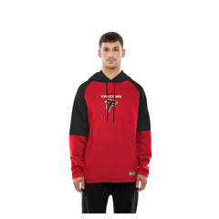 Atlanta Falcons New Era Combine Authentic Color Block Raglan Pullover Hoodie - Red Hoodies