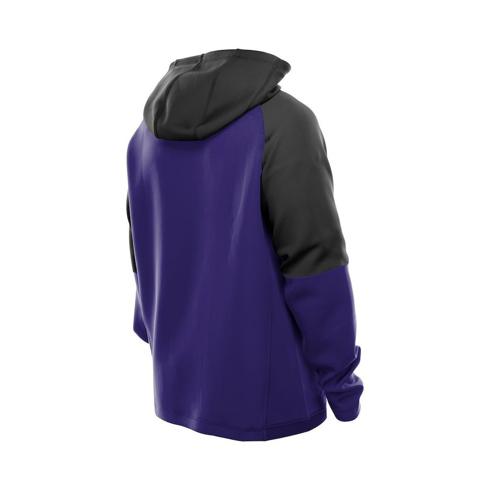 Baltimore Ravens New Era Combine Authentic Color Block Raglan Pullover Hoodie - Purple Hoodies