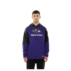 Baltimore Ravens New Era Combine Authentic Color Block Raglan Pullover Hoodie - Purple Hoodies