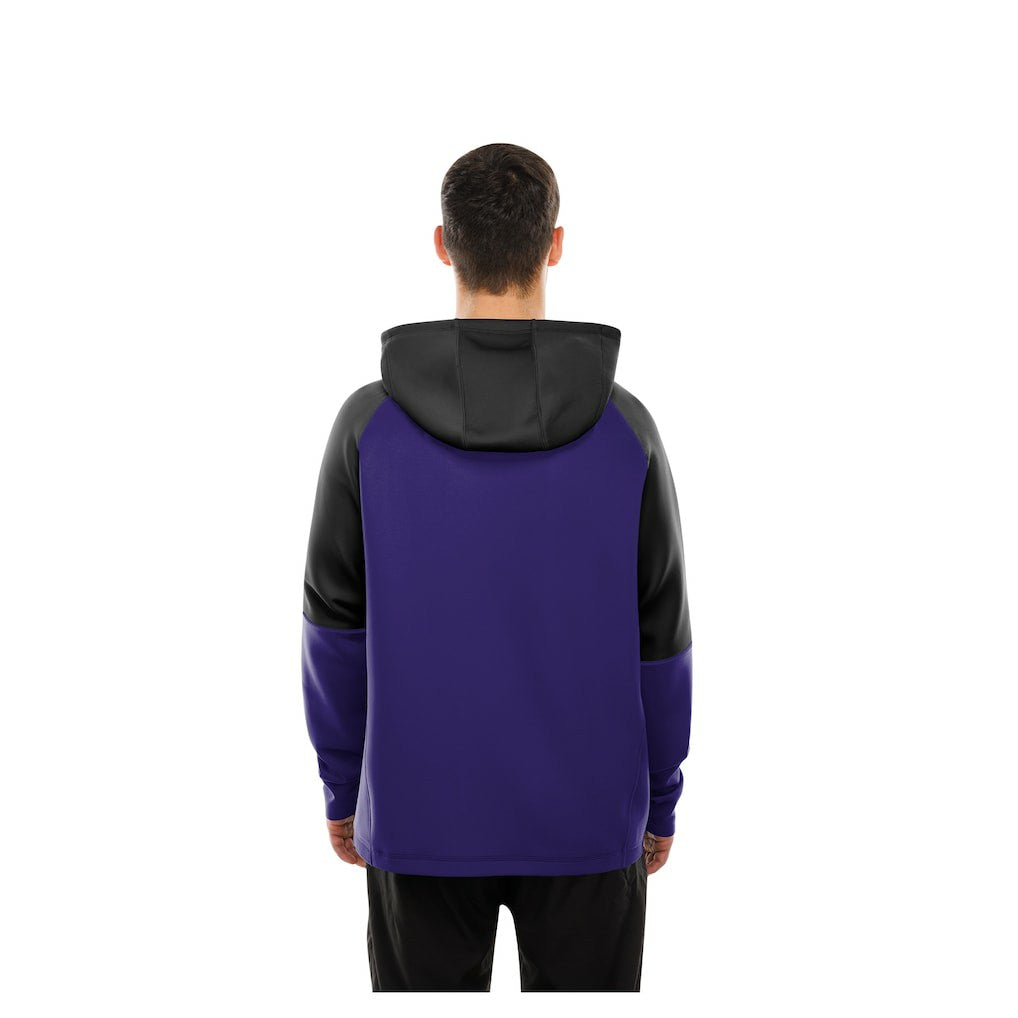 Baltimore Ravens New Era Combine Authentic Color Block Raglan Pullover Hoodie - Purple Hoodies