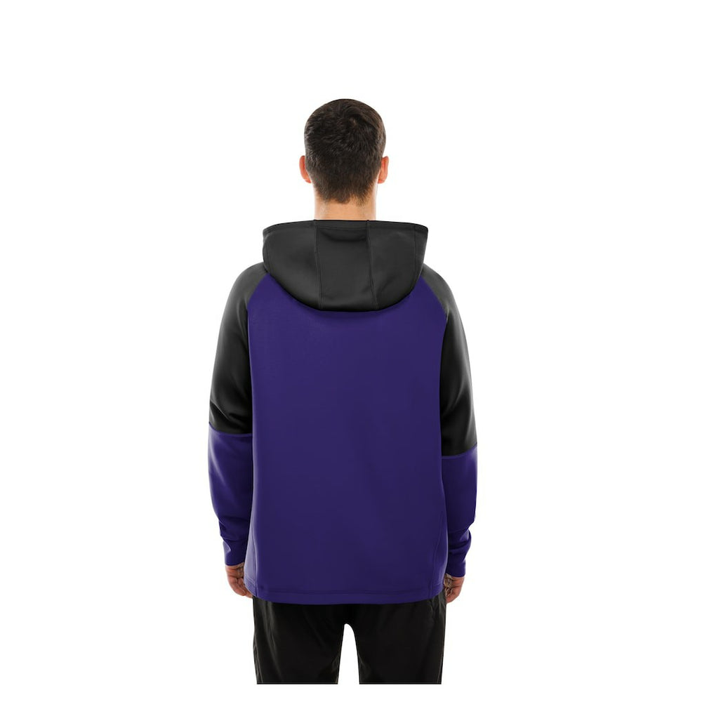 Baltimore Ravens New Era Combine Authentic Color Block Raglan Pullover Hoodie - Purple Hoodies