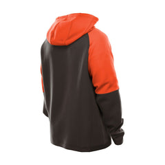 Cleveland Browns New Era Combine Authentic Color Block Raglan Pullover Hoodie - Brown Hoodies