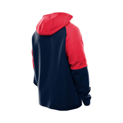Houston Texans New Era Combine Authentic Color Block Raglan Pullover Hoodie - Navy Hoodies