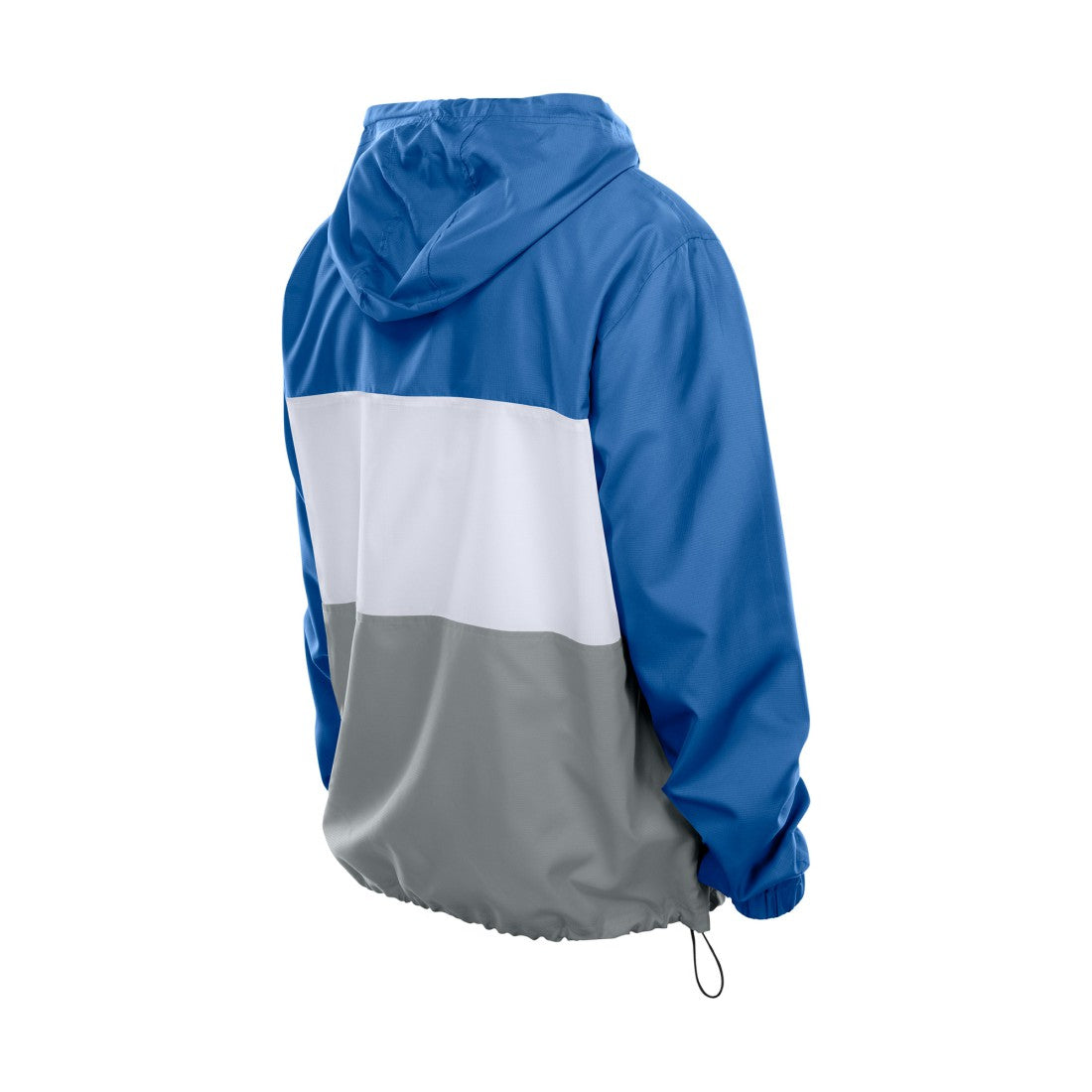 Detroit Lions New Era Ripstop Quarter-Zip Hooded Windbreaker - Blue Tops