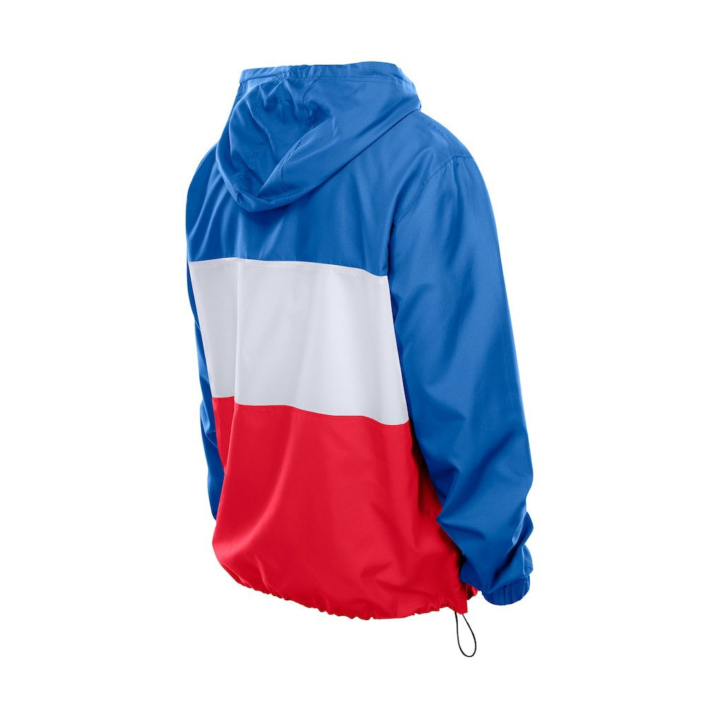 Buffalo Bills New Era Ripstop Quarter-Zip Hooded Windbreaker - Royal Tops
