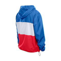 Buffalo Bills New Era Ripstop Quarter-Zip Hooded Windbreaker - Royal Tops